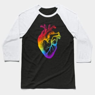 Pride Rainbow Heart Baseball T-Shirt